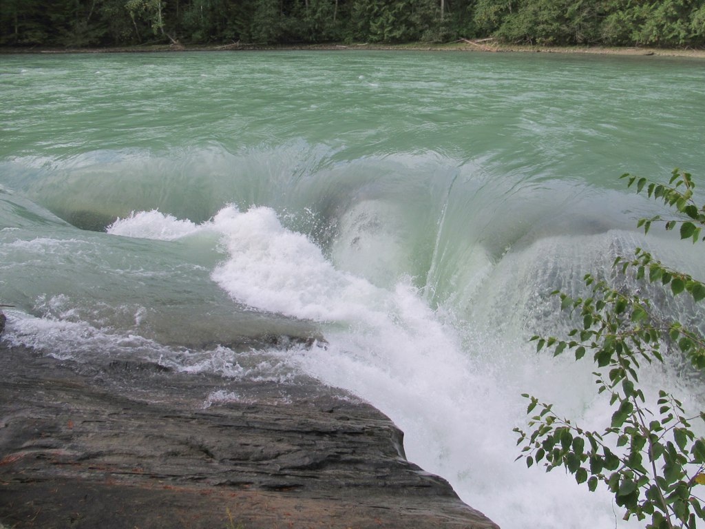 The Fraser River flowing through Rearguard Falls