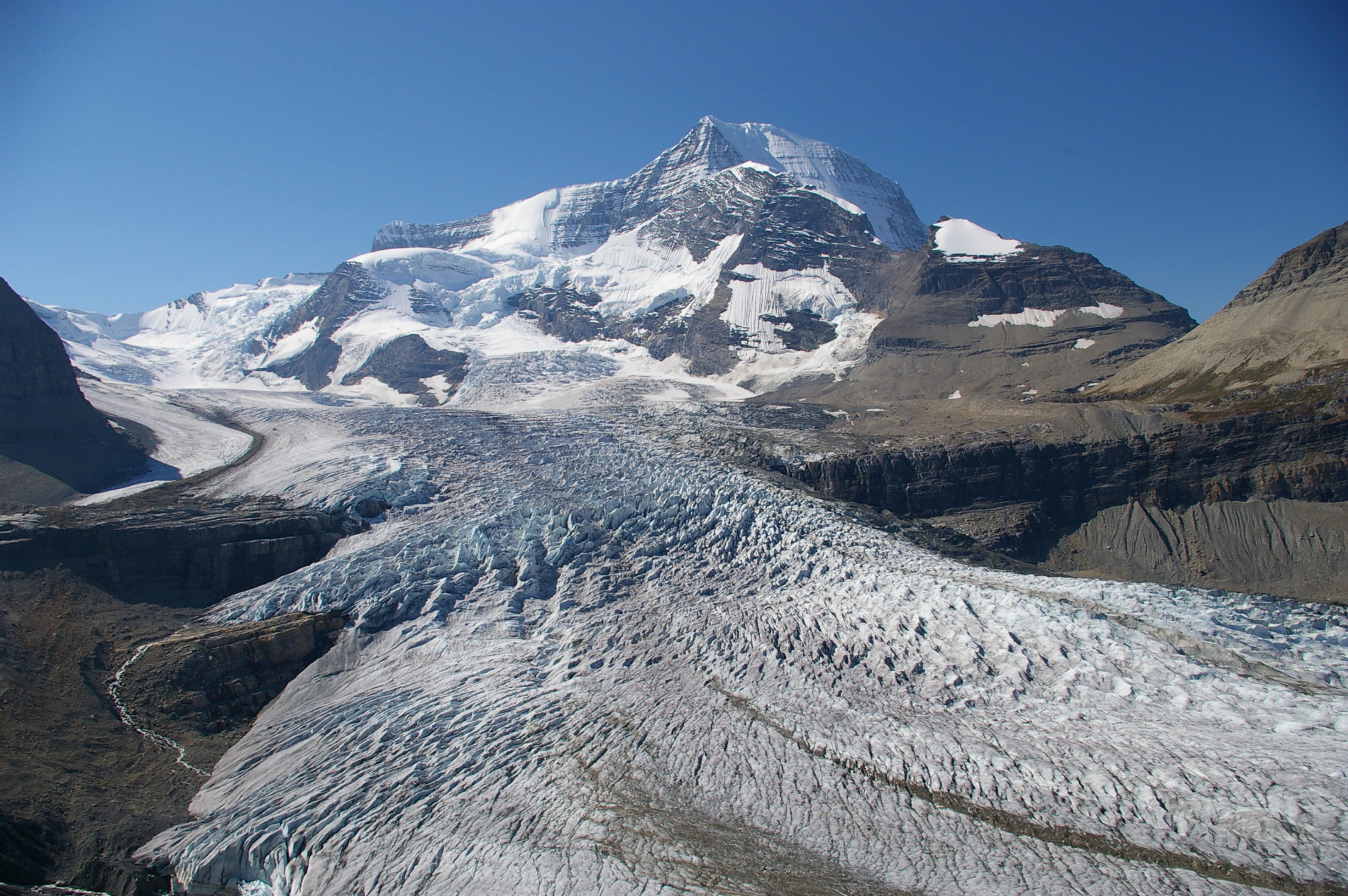 Mount Robson and Robson Glacier from the Snowbird Pass route
