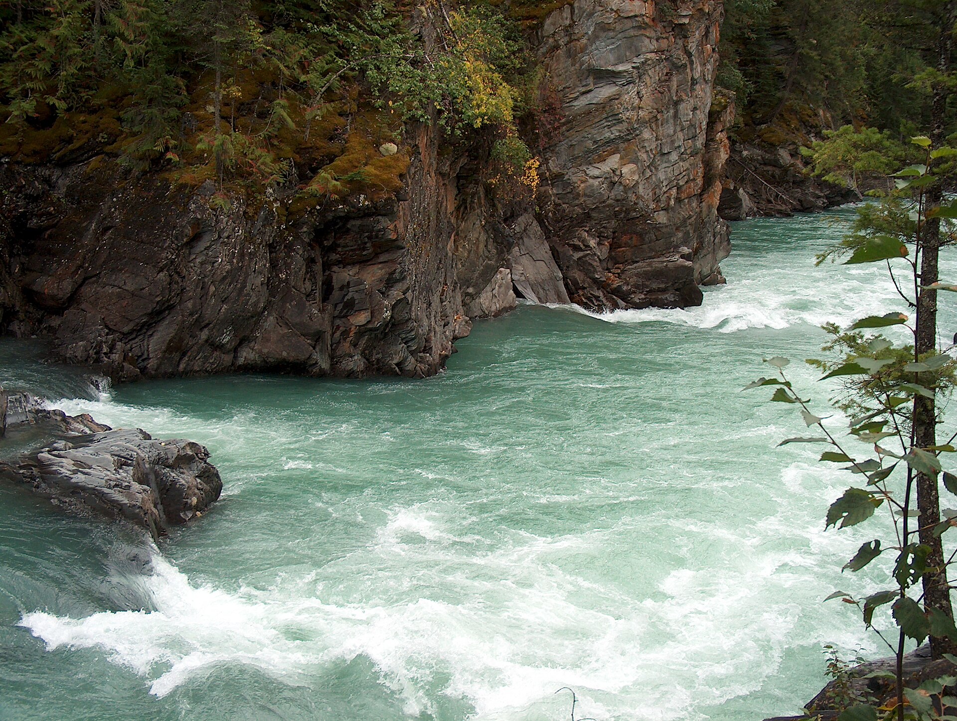 Fraser River rapids below Overlander Falls