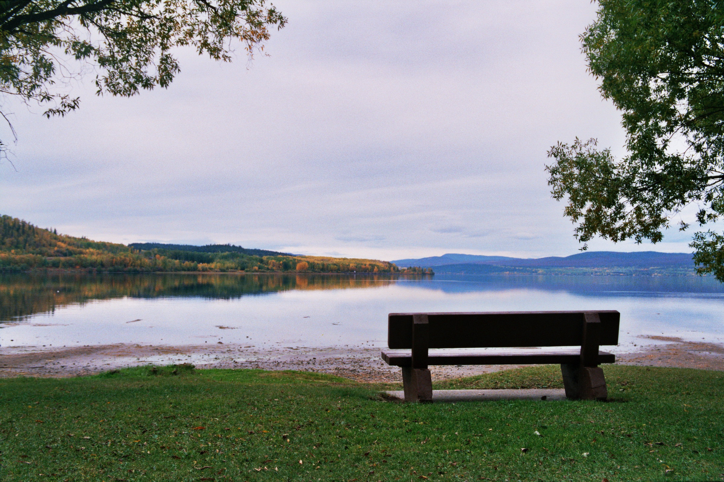 Fraser Lake from the lakeshore at Beaumont Provincial Park