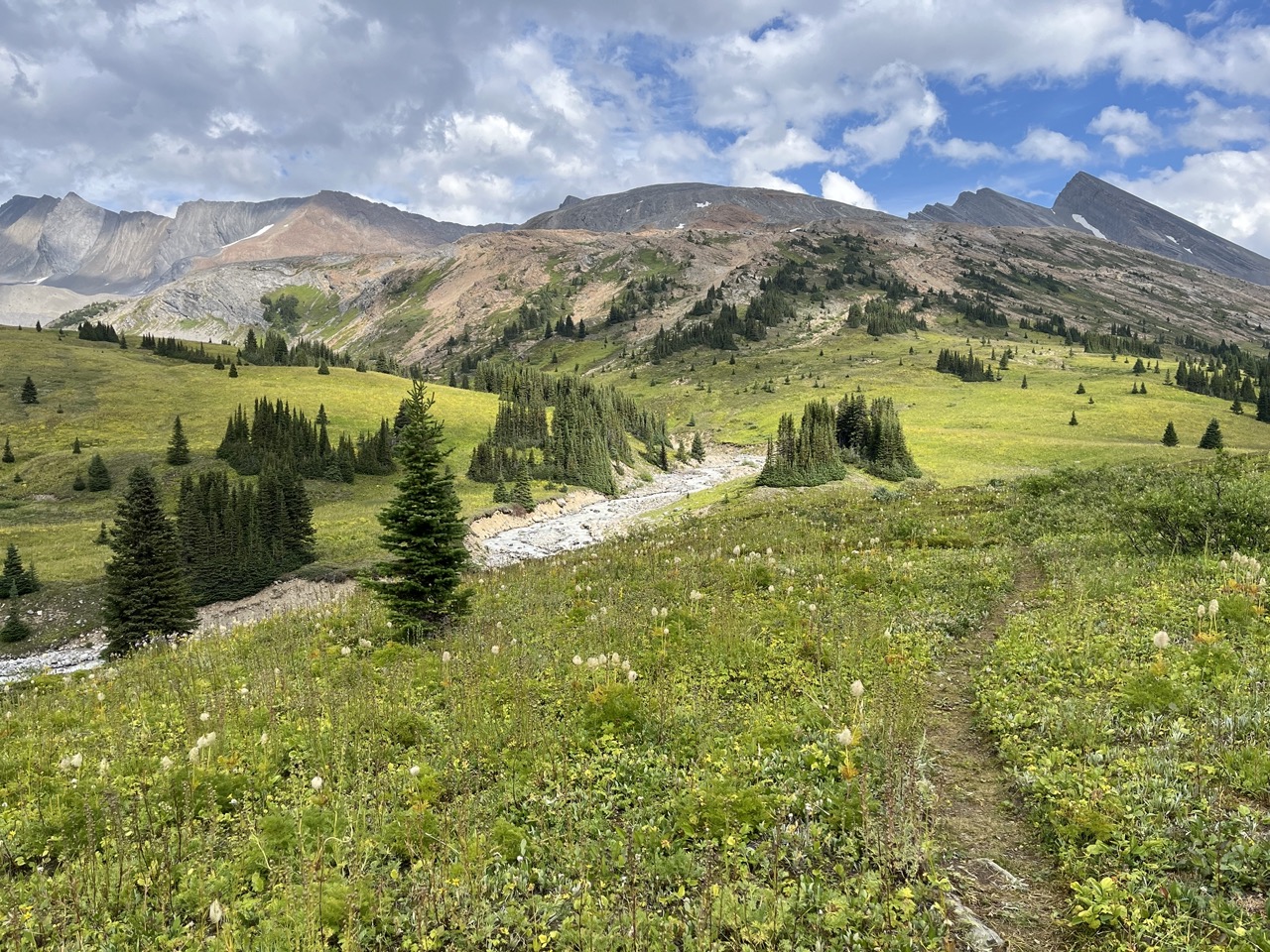 Moose Pass, with Mount Calumet and the Calumet Creek drainage beyond