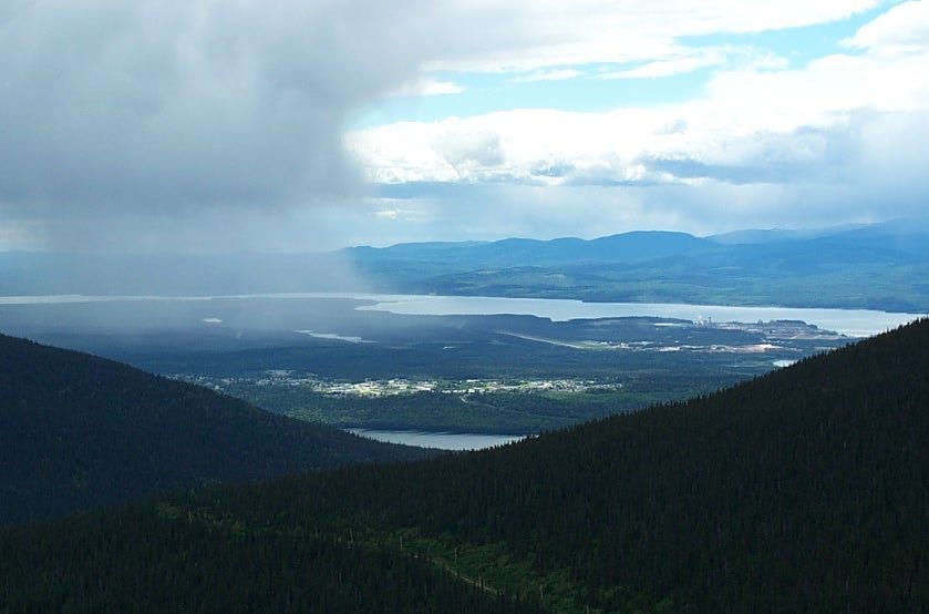 Mackenzie and nearby water viewed from Morfee Mountain