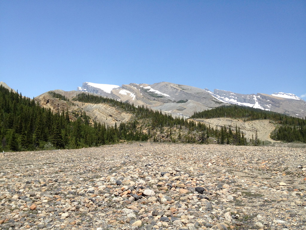Looking toward the ridge above Hargreaves Lake from the Berg Lake area