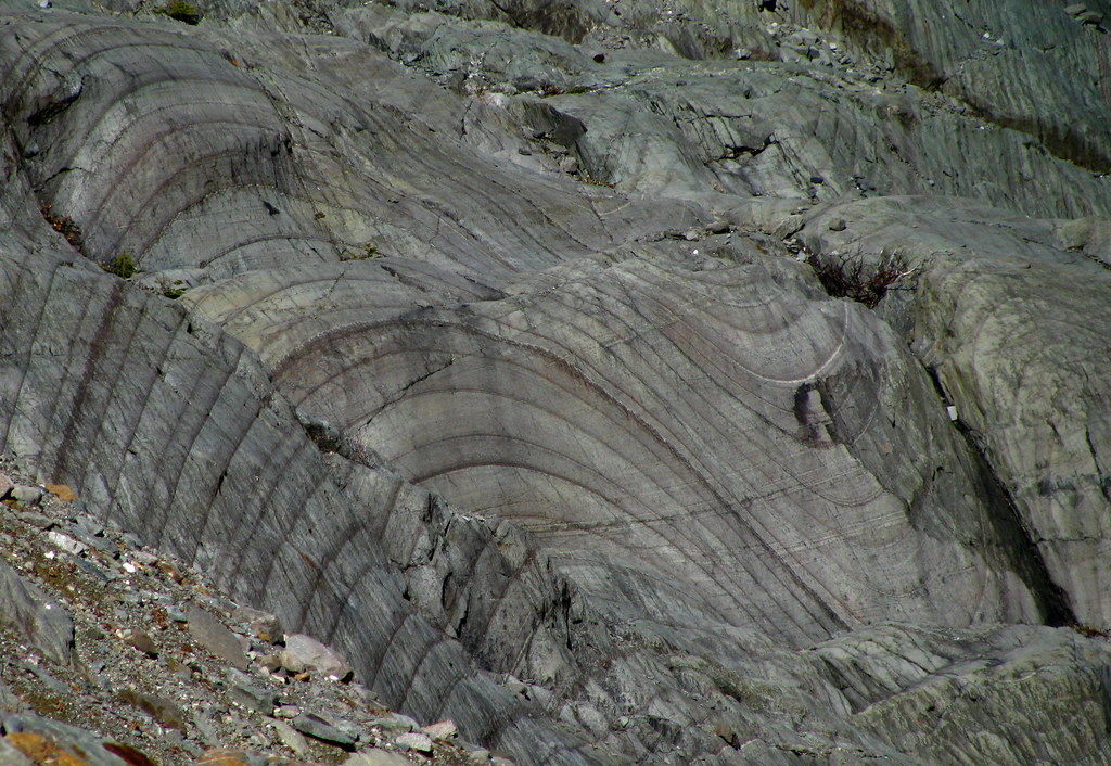 Folded sandstone in Eagle Valley near McBride